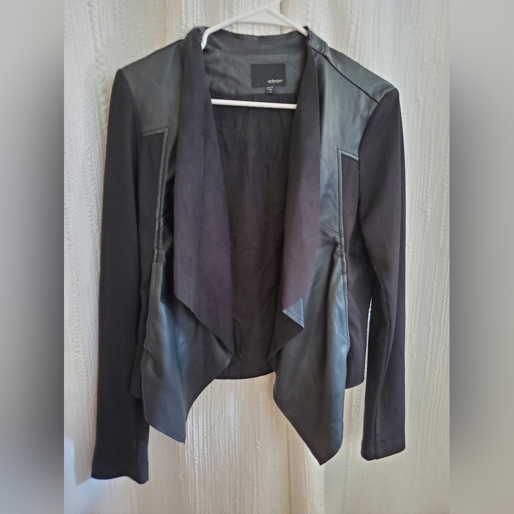 Echorr Women's Black Draped Suit Jacket